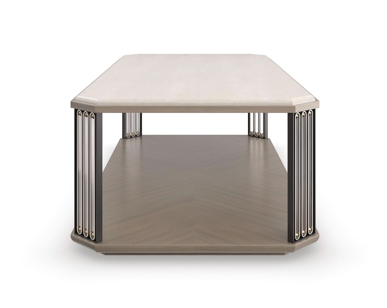Caracole Coffee Table Alloy   Nicholas John Interiors