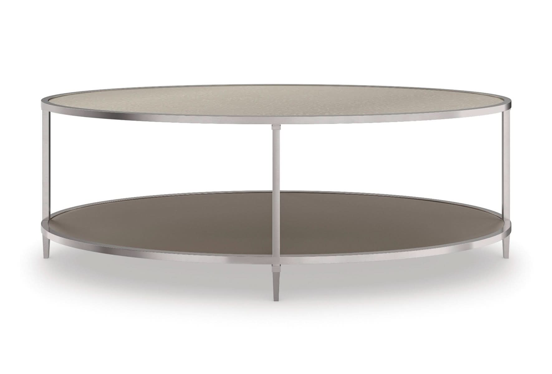 Caracole Shimmer Coffee Table - Oval   Nicholas John Interiors
