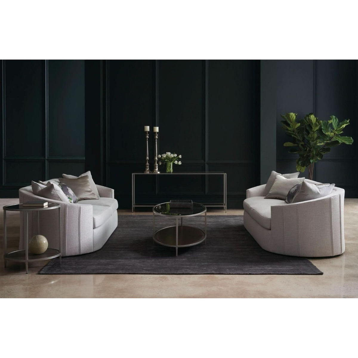 Caracole Shimmer Coffee Table - Oval   Nicholas John Interiors