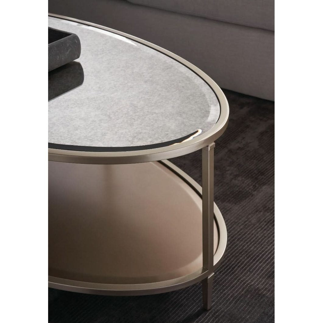 Caracole Shimmer Coffee Table - Oval   Nicholas John Interiors