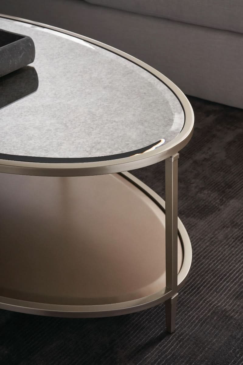 Caracole Shimmer Coffee Table - Oval   Nicholas John Interiors