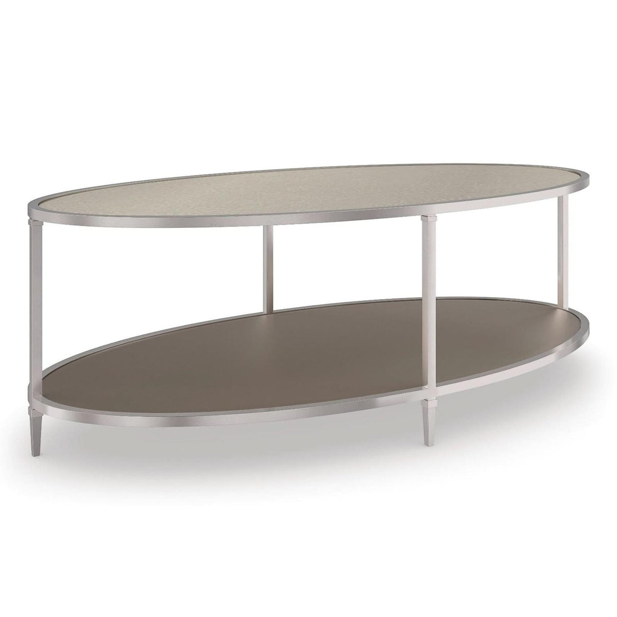 Caracole Shimmer Coffee Table - Oval   Nicholas John Interiors