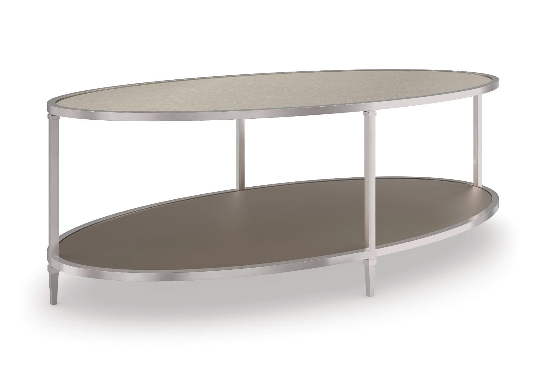 Caracole Shimmer Coffee Table - Oval   Nicholas John Interiors