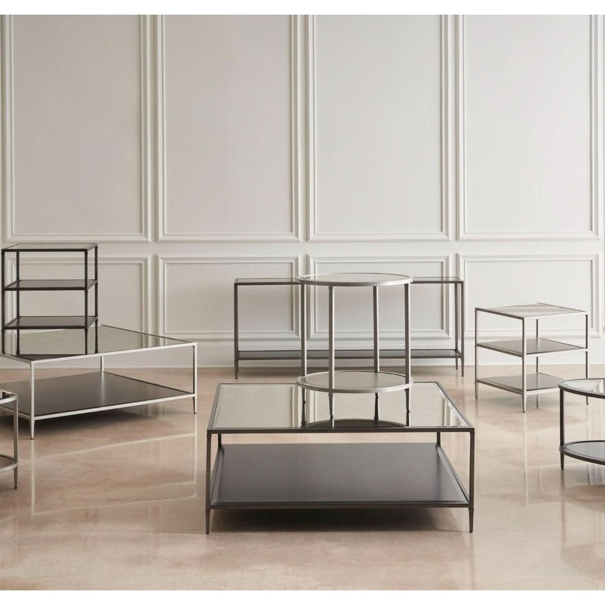 Caracole Shimmer Square End Table   Nicholas John Interiors