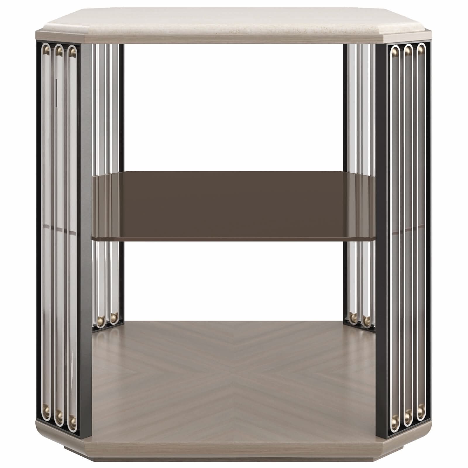 Caracole Alloy End Table   Nicholas John Interiors