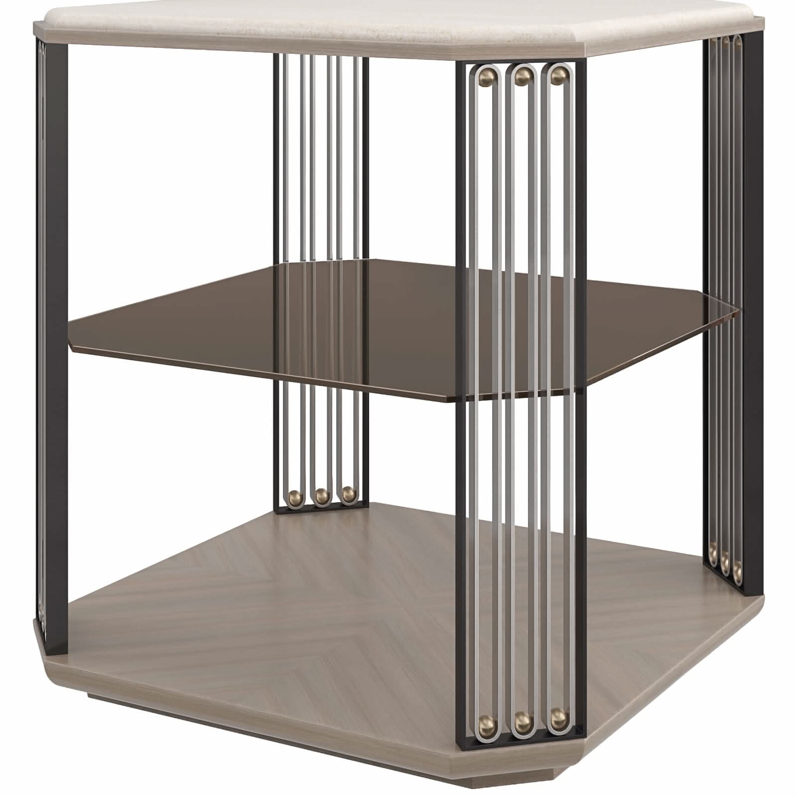 Caracole Alloy End Table   Nicholas John Interiors