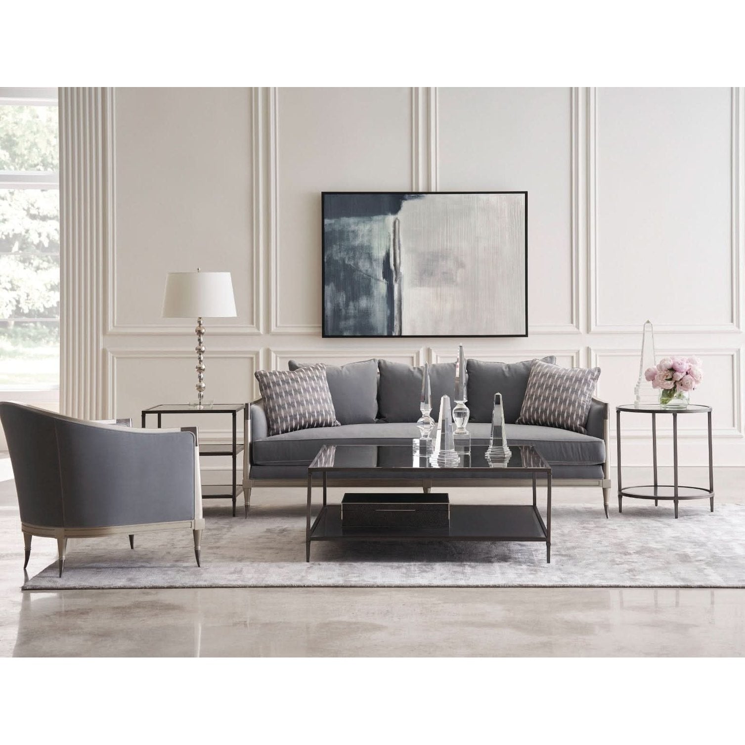 Caracole Smoulder Square End Table   Nicholas John Interiors