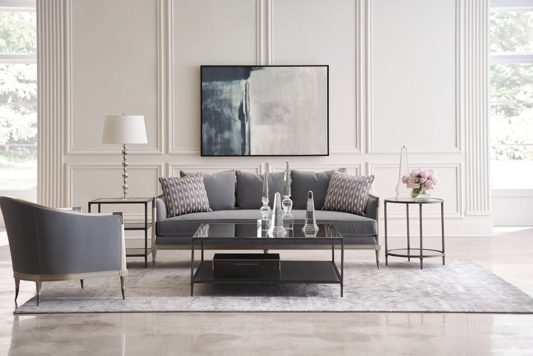 Caracole Smoulder Square End Table   Nicholas John Interiors