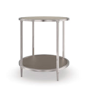 Caracole Shimmer Round End Table   Nicholas John Interiors