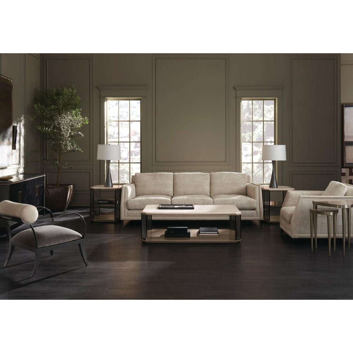 Caracole Cuff Links Nesting Side Tables   Nicholas John Interiors