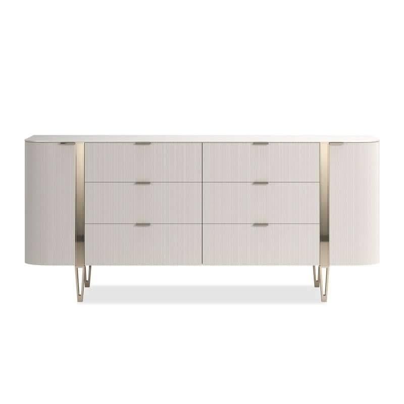 Caracole  Love At First Sight Dresser in Matte Pearl - Large   Nicholas John Interiors