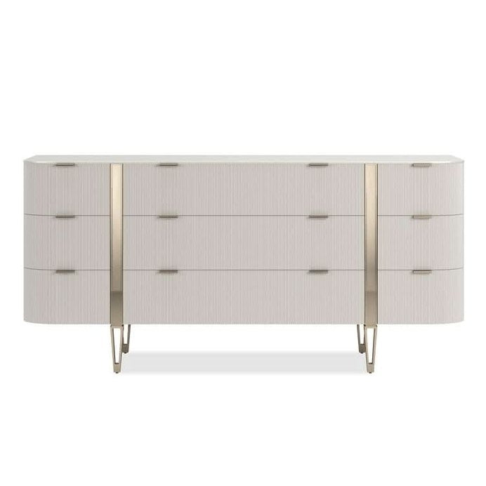Caracole Love At First Sight Dresser in Matte Pearl - Small   Nicholas John Interiors