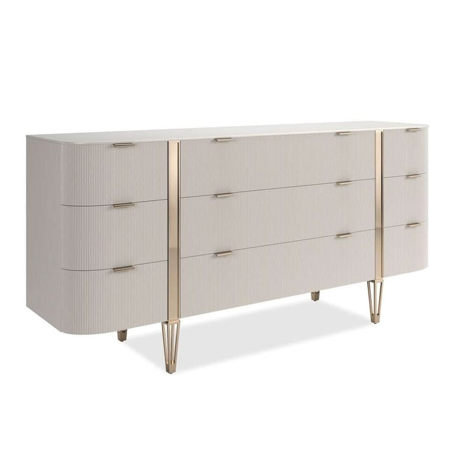 Caracole Love At First Sight Dresser in Matte Pearl - Small   Nicholas John Interiors