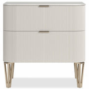 Caracole True Love Bedside Table in Matte Pearl - Small   Nicholas John Interiors