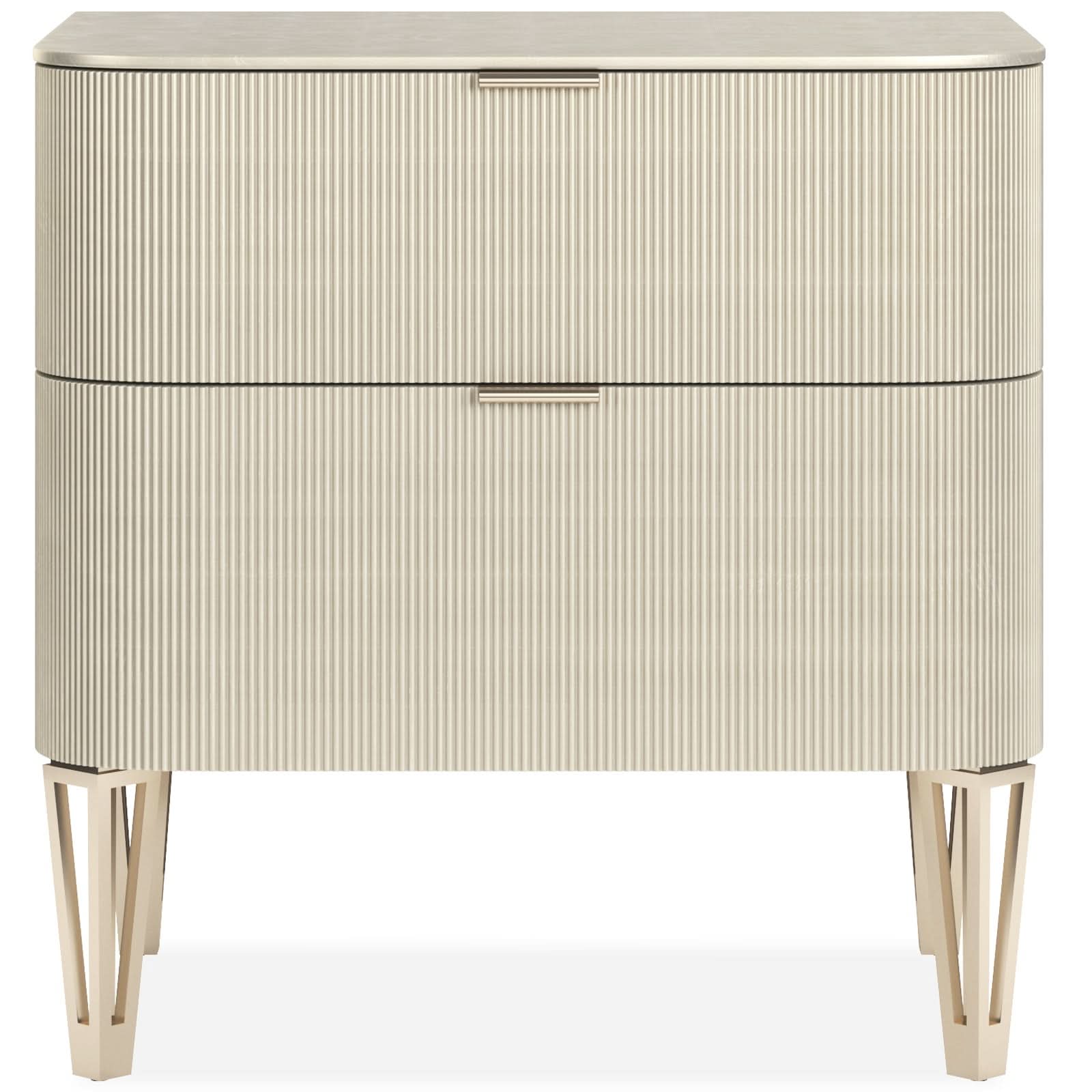 Caracole Small True Love Bedside Table in Oracle   Nicholas John Interiors
