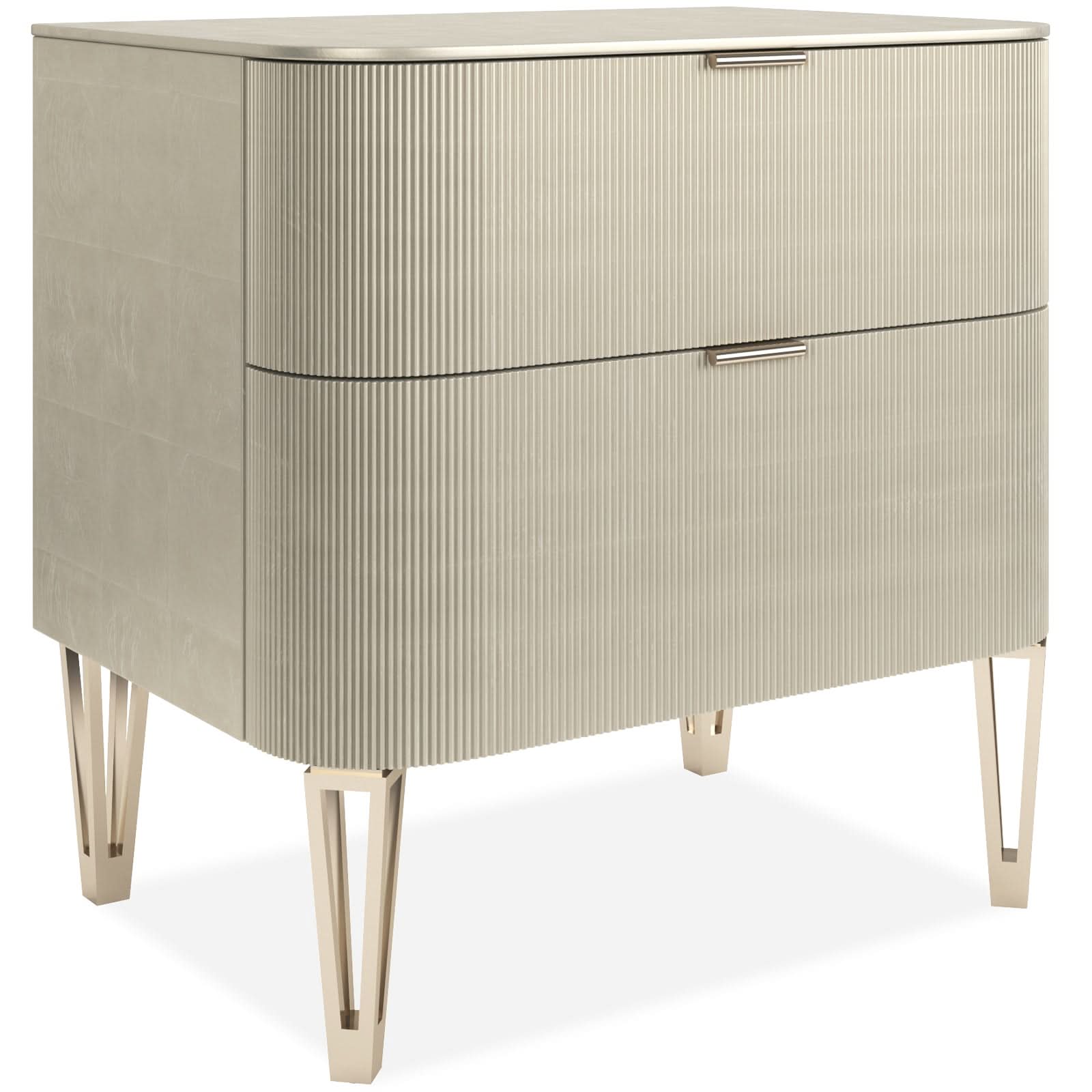 Caracole Small True Love Bedside Table in Oracle   Nicholas John Interiors