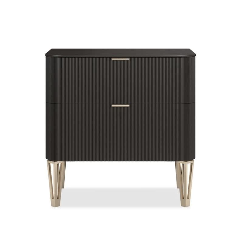 Caracole Small True Love Bedside Table in Dark Chocolate   Nicholas John Interiors