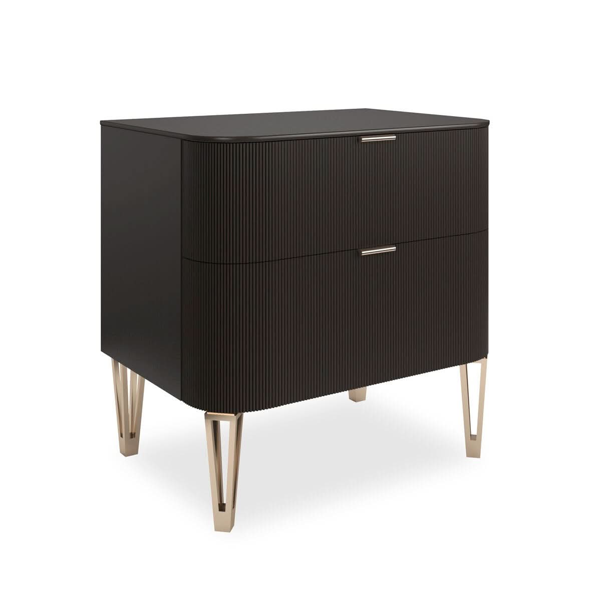 Caracole Small True Love Bedside Table in Dark Chocolate   Nicholas John Interiors
