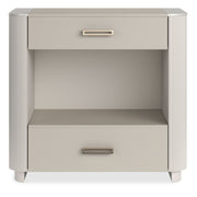 Caracole Large Love-Ly! Bedside Table in Matte Pearl   Nicholas John Interiors