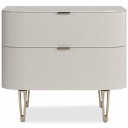 Caracole True Love Bedside Table in Matte Pearl - Large   Nicholas John Interiors