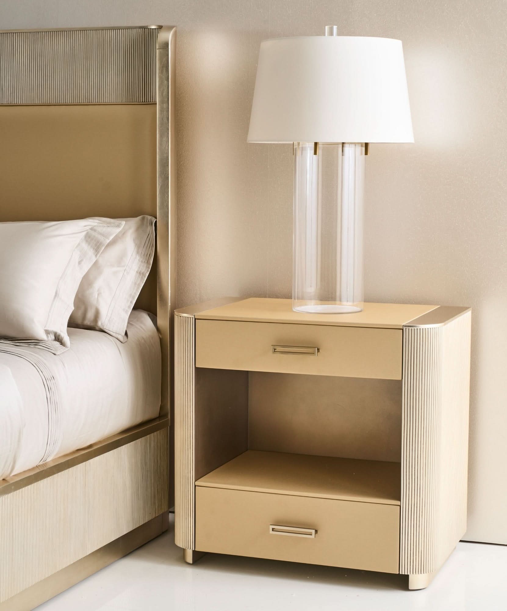 Caracole Love-Ly! Bedside Table in Oracle   Nicholas John Interiors