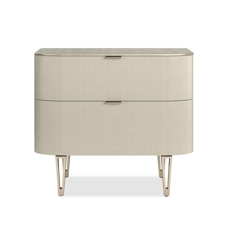 Caracole Large True Love Bedside Table in Oracle   Nicholas John Interiors
