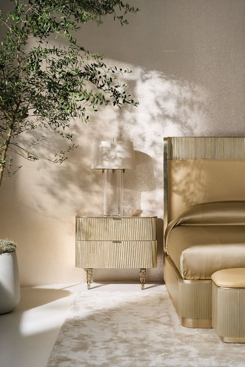 Caracole Large True Love Bedside Table in Oracle   Nicholas John Interiors