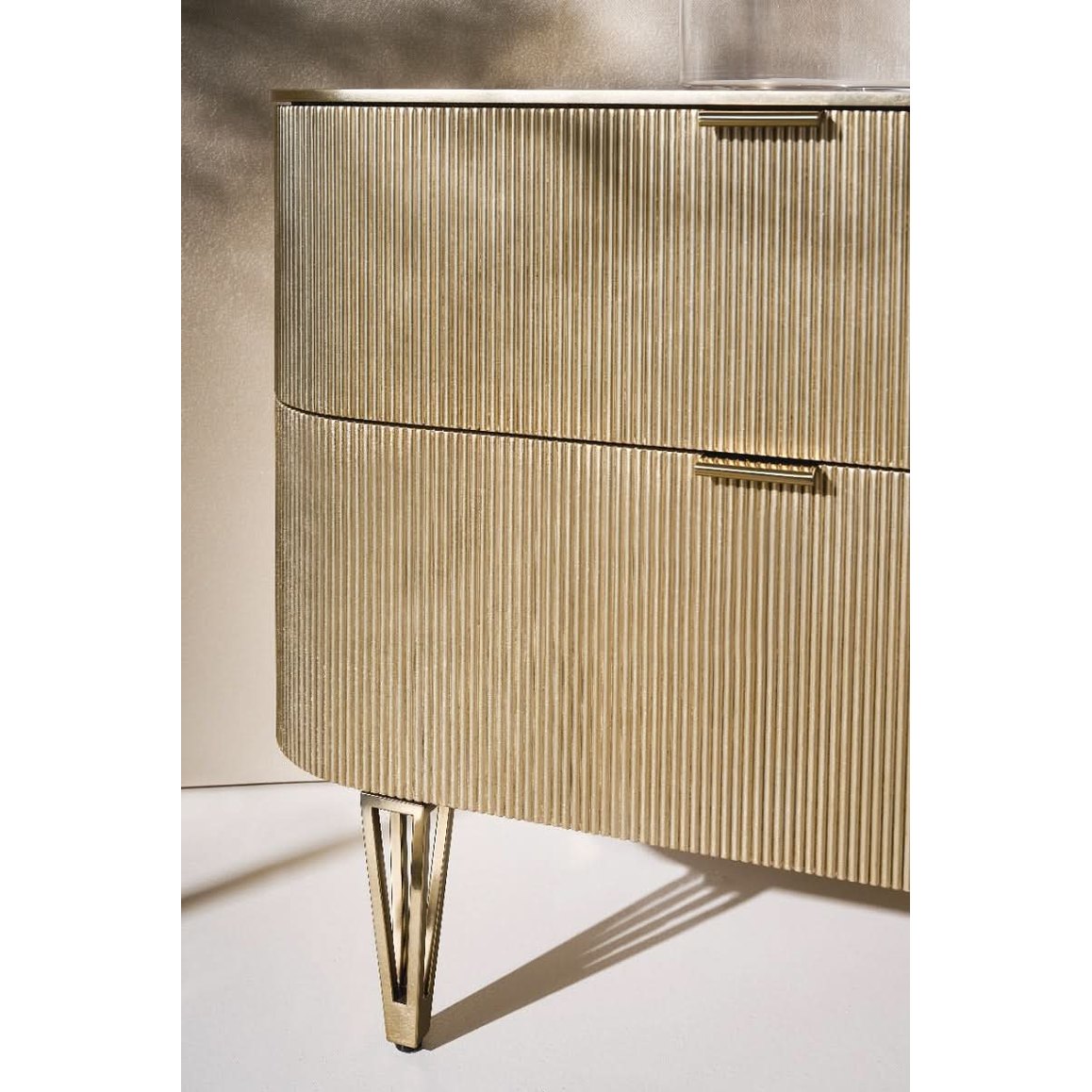 Caracole Large True Love Bedside Table in Oracle   Nicholas John Interiors