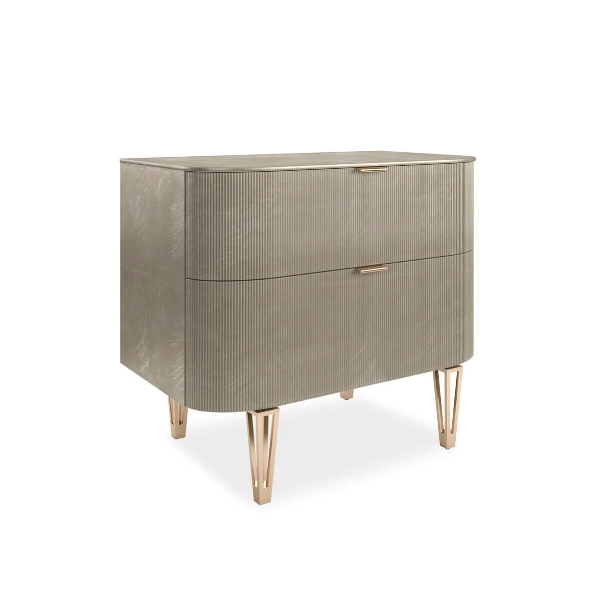 Caracole Large True Love Bedside Table in Oracle   Nicholas John Interiors