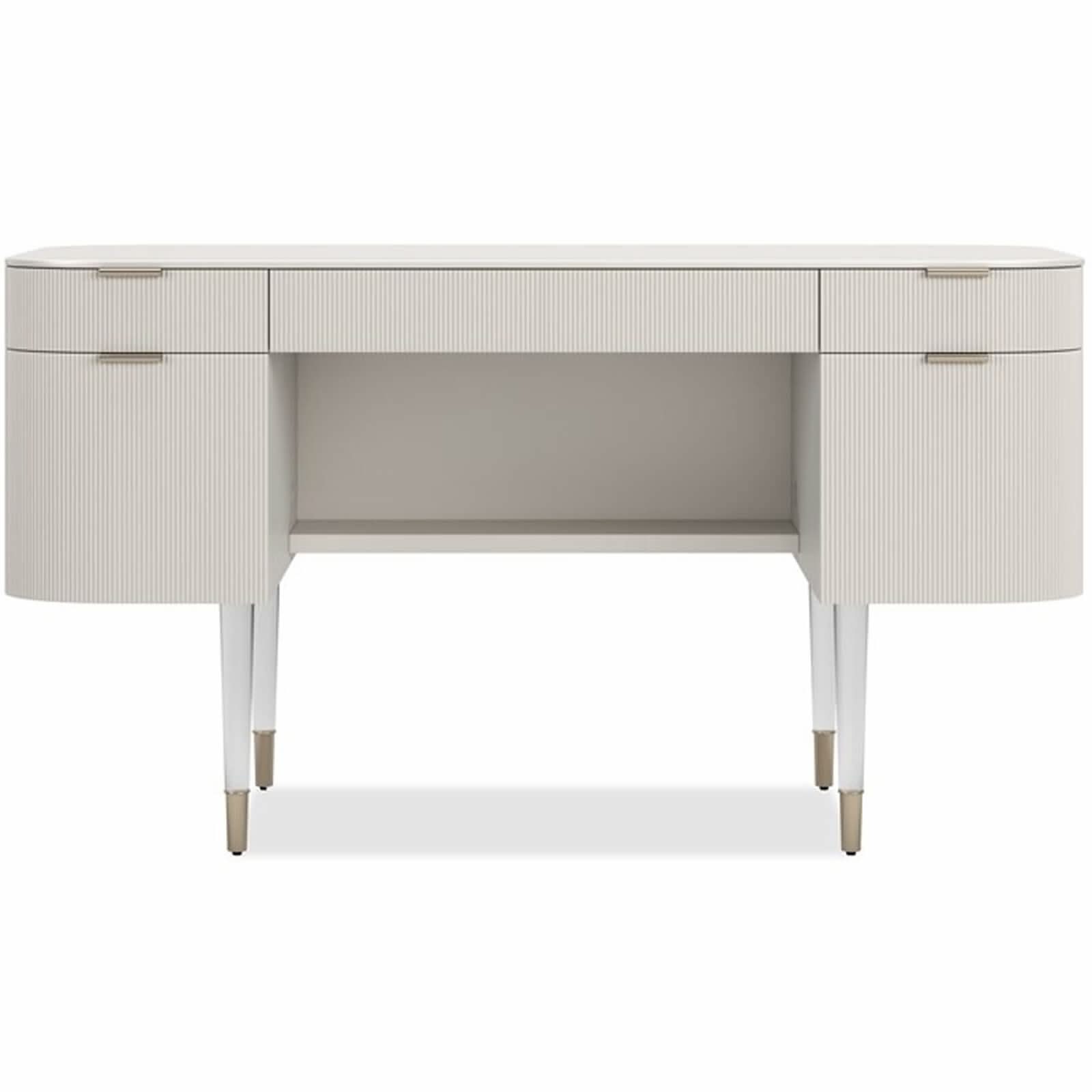 Caracole Lady Love Desk / Dressing Table in Matte Pearl   Nicholas John Interiors