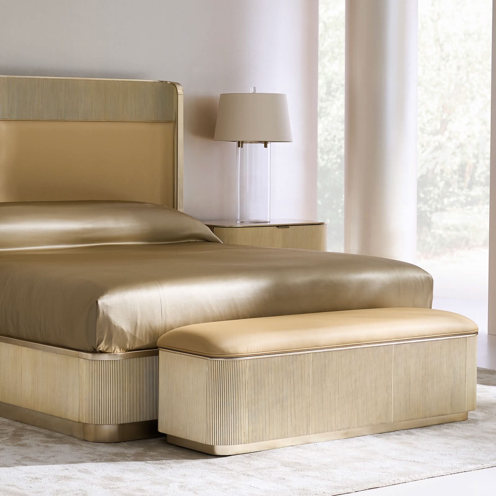 Caracole For The Love Of Bed Bench in Orcale   Nicholas John Interiors