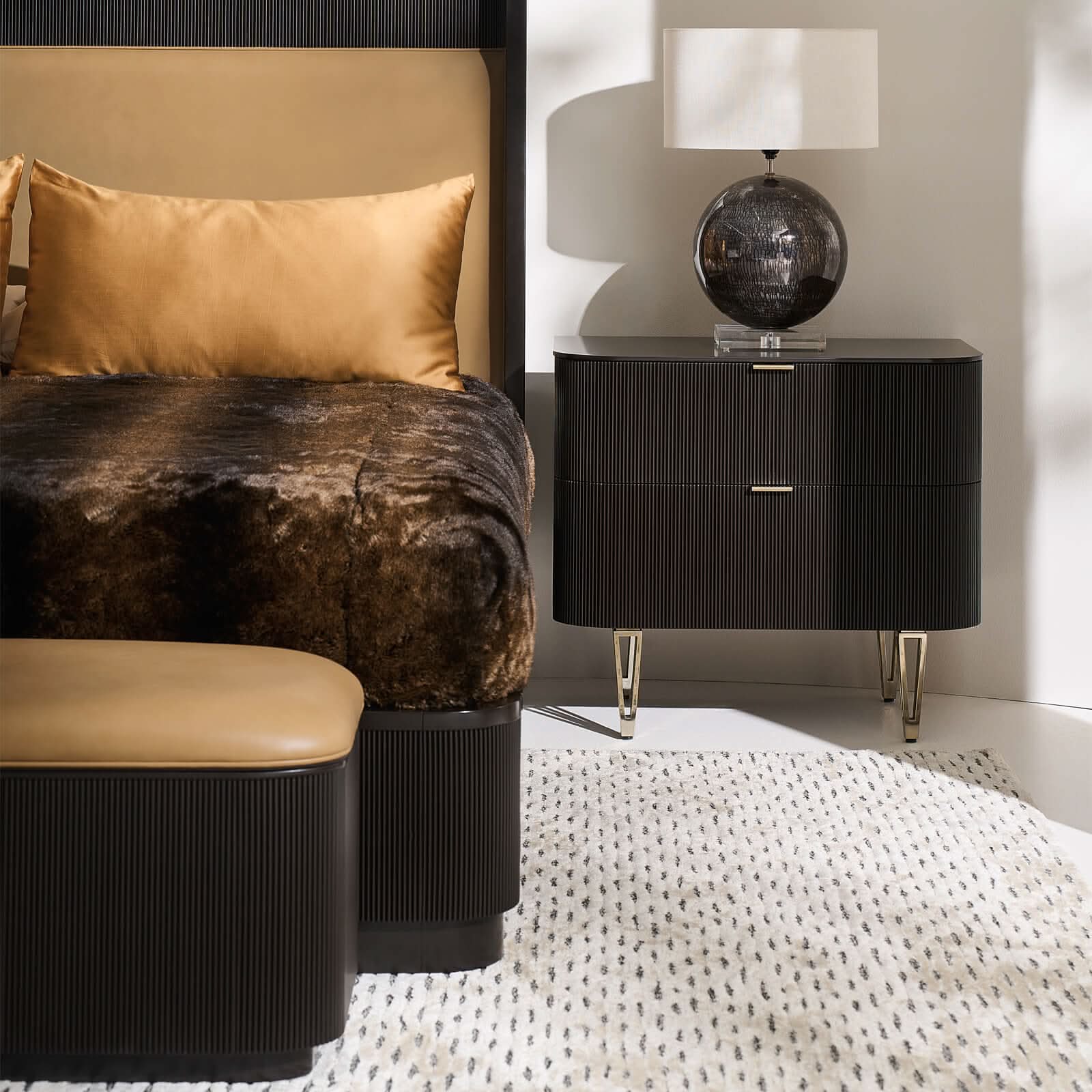 Caracole For The Love Of Bed Bench in Chocolate   Nicholas John Interiors