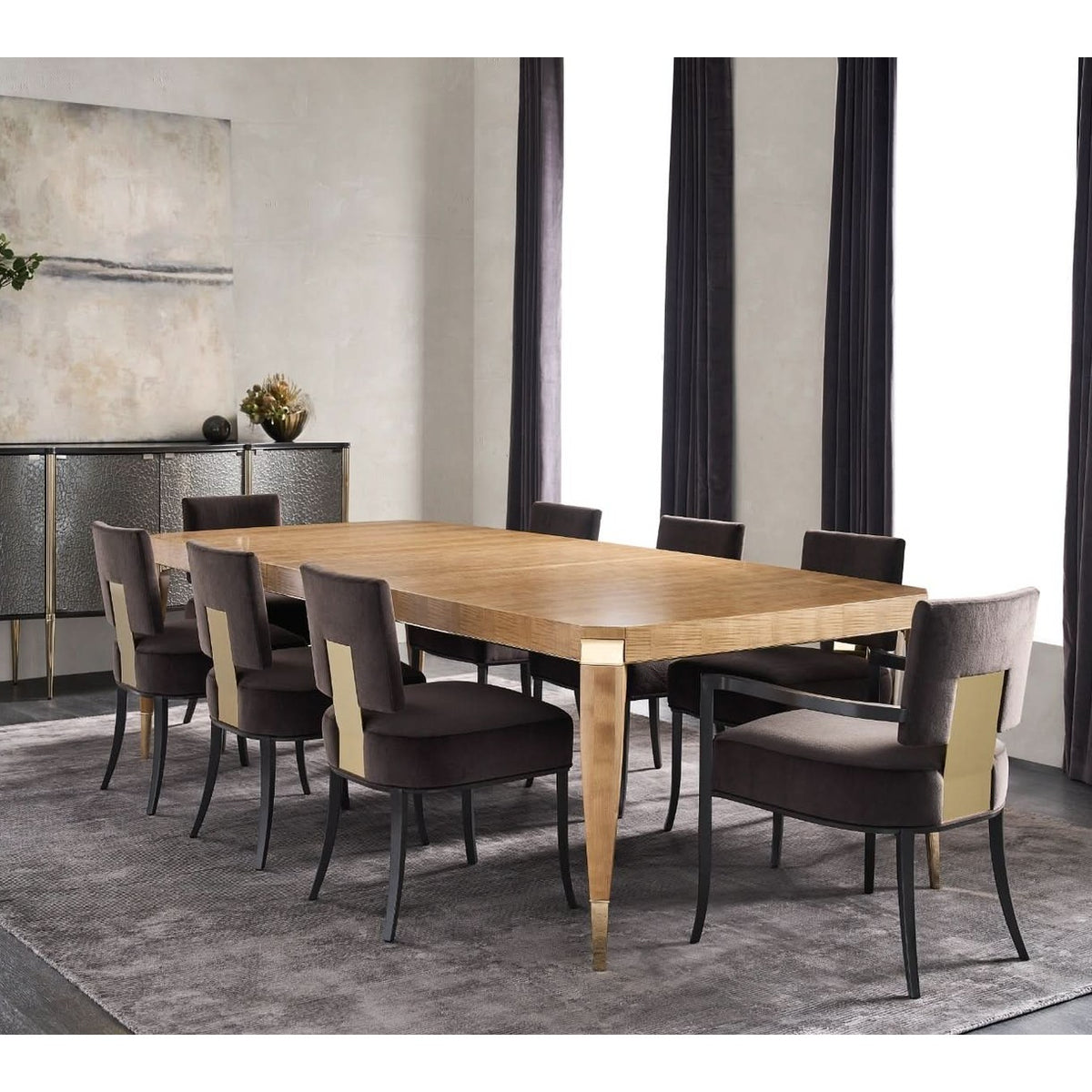 Caracole All Trimmed Out Extending Dining Table - 210-312cm   Nicholas John Interiors