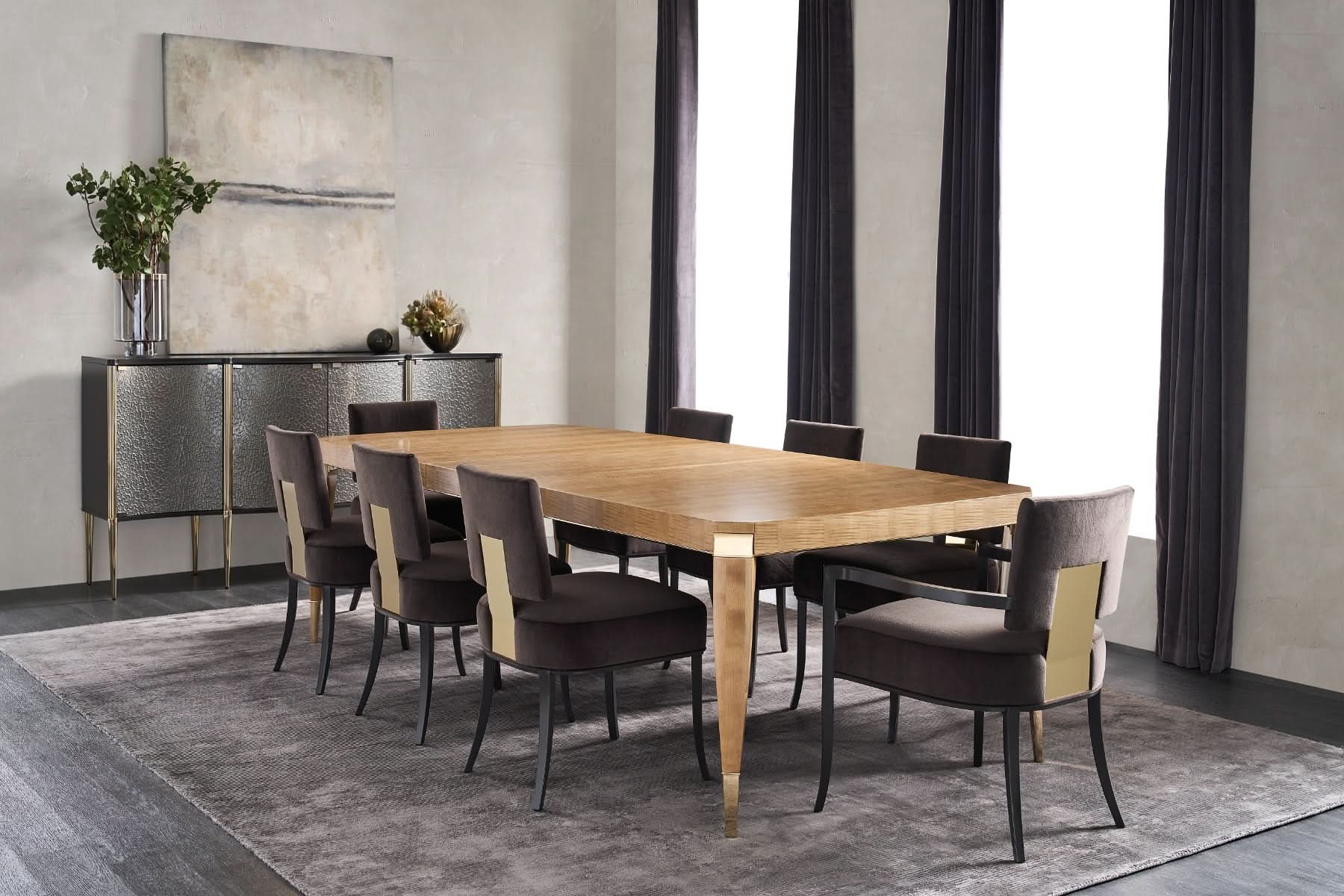 Caracole All Trimmed Out Extending Dining Table - 210-312cm   Nicholas John Interiors