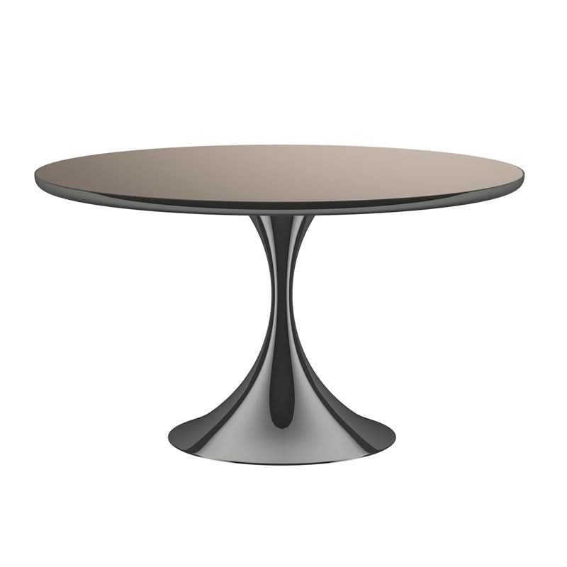 Caracole Semper Dining Table in Deep Bronze - Round   Nicholas John Interiors
