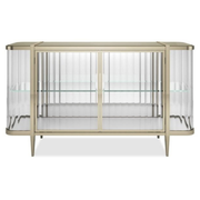 Caracole Stop And Stare Cabinet in Gold   Nicholas John Interiors
