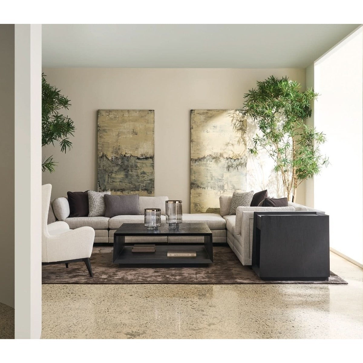 Caracole Bridges Side Table in Dark   Nicholas John Interiors