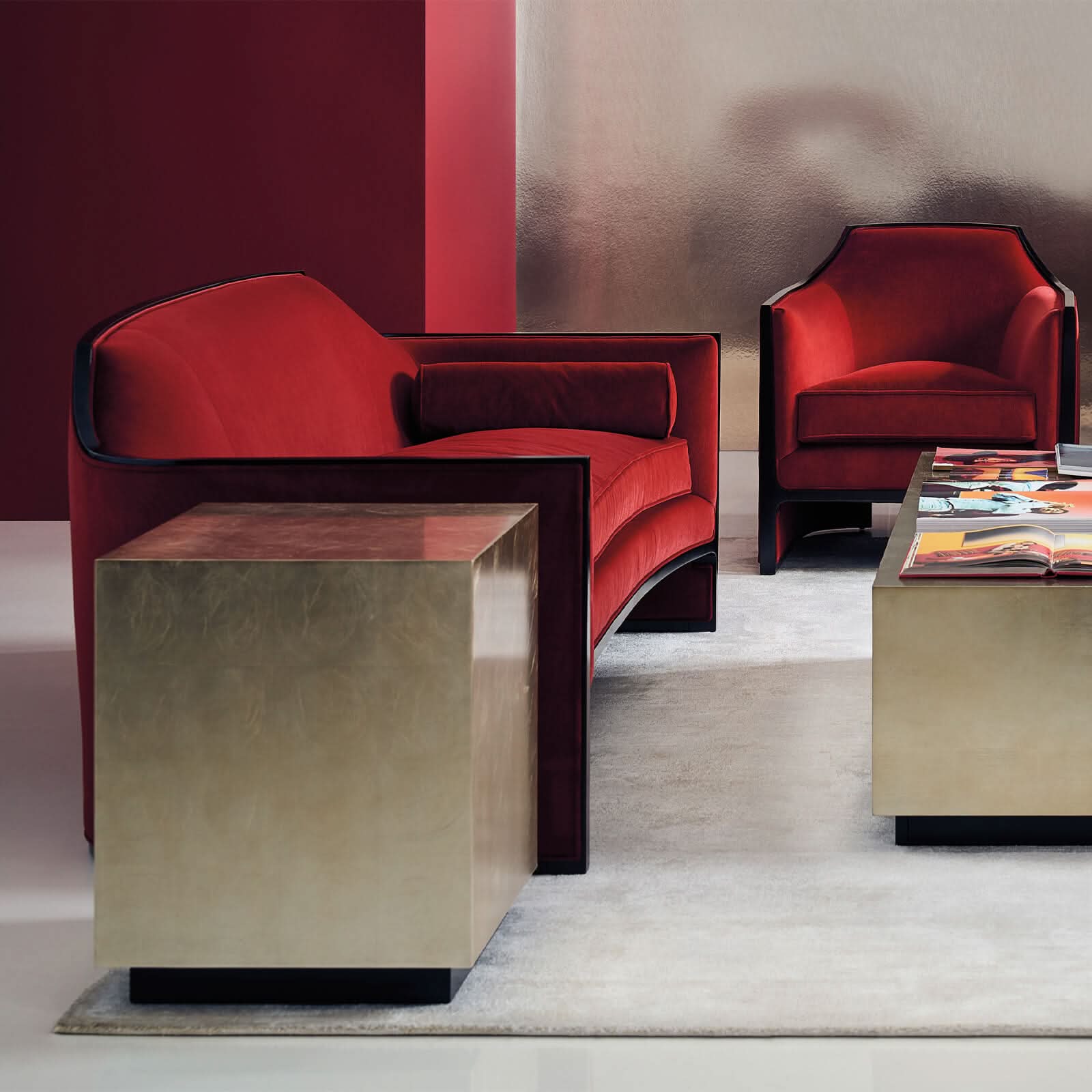 Caracole Cocktail Couture Square End Table   Nicholas John Interiors