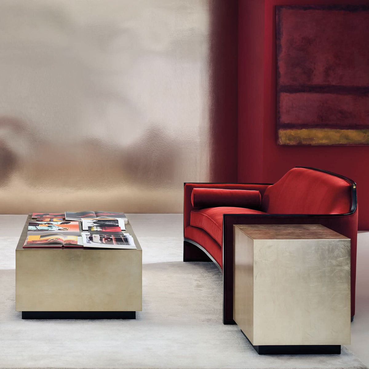 Caracole Cocktail Couture Square End Table   Nicholas John Interiors