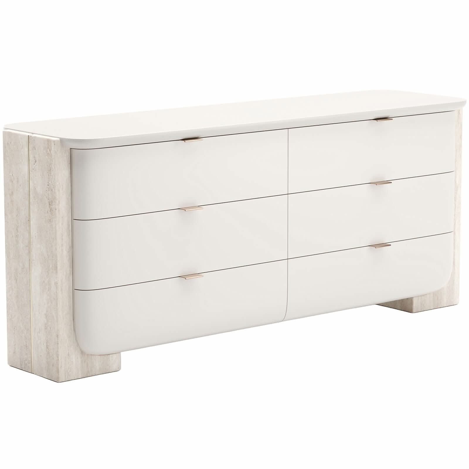 Caracole Overlap Chest of Drawers in Light   Nicholas John Interiors