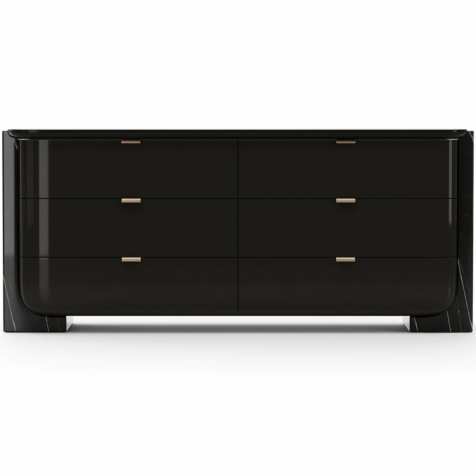 Caracole Overlap Chest of Drawers in Dark   Nicholas John Interiors