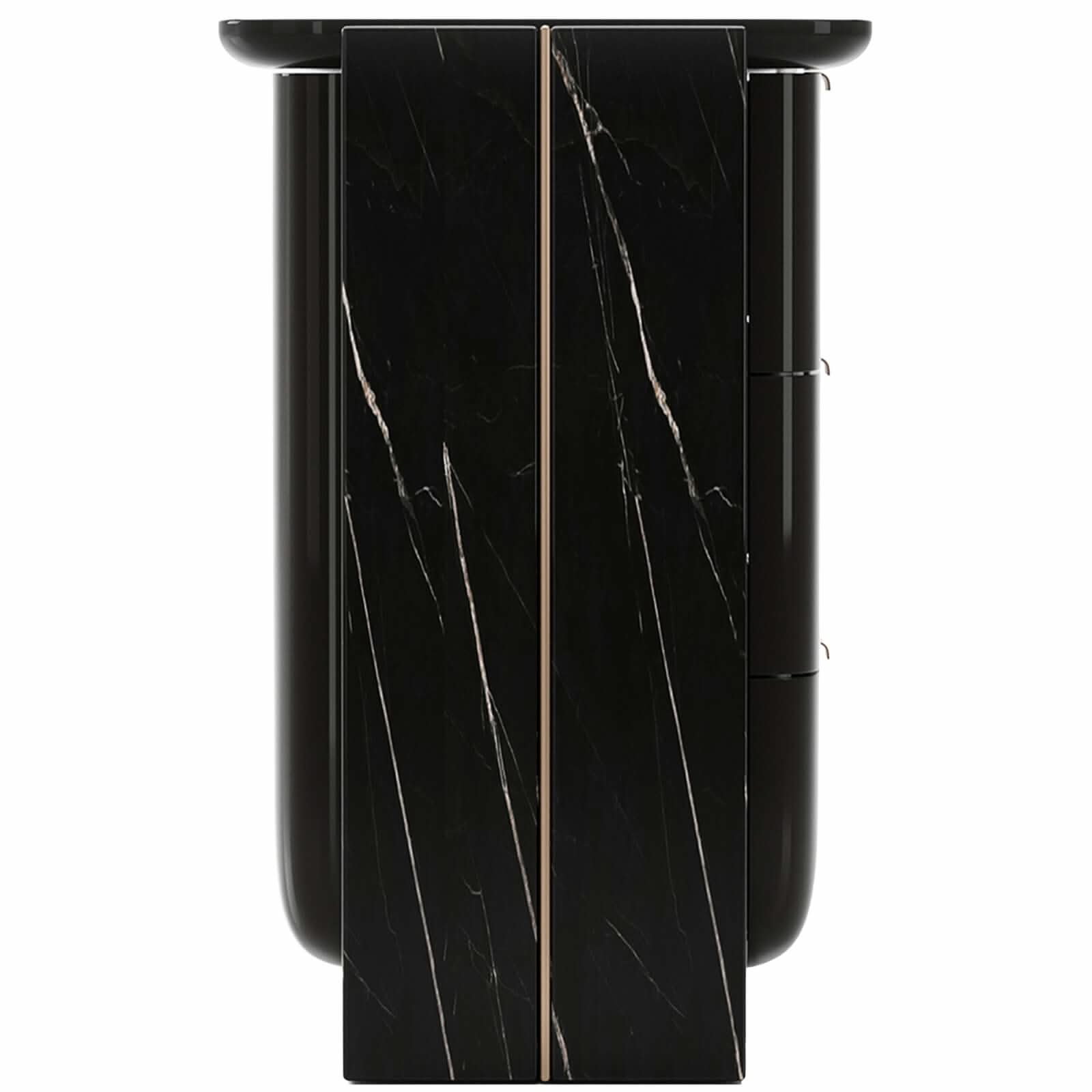 Caracole Overlap Chest of Drawers in Dark   Nicholas John Interiors