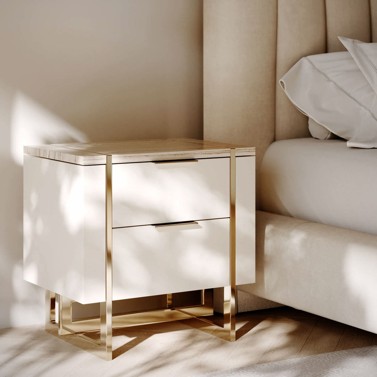 Caracole Wish You Were Here Bedside Table   Nicholas John Interiors