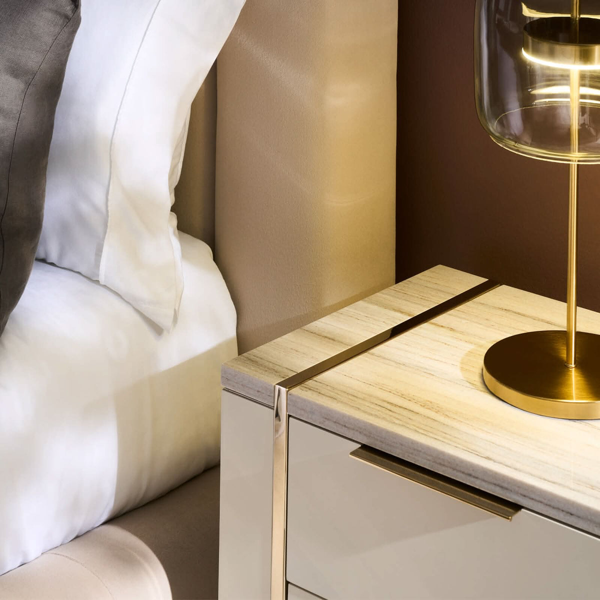 Caracole Wish You Were Here Bedside Table   Nicholas John Interiors