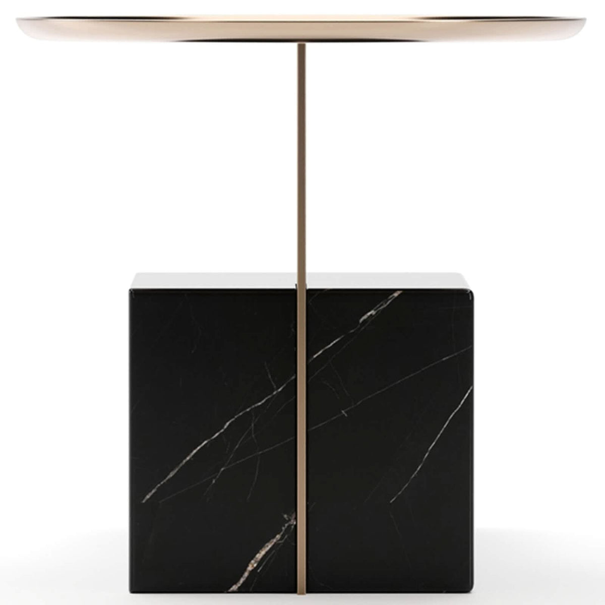 Caracole Overlap Base Bedside Table in Dark   Nicholas John Interiors