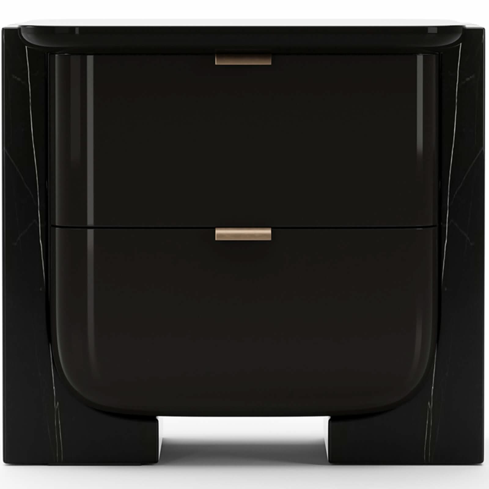 Caracole Overlap Bedside Table in Dark - Small   Nicholas John Interiors