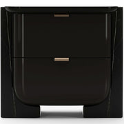 Caracole Overlap Bedside Table in Dark - Small   Nicholas John Interiors