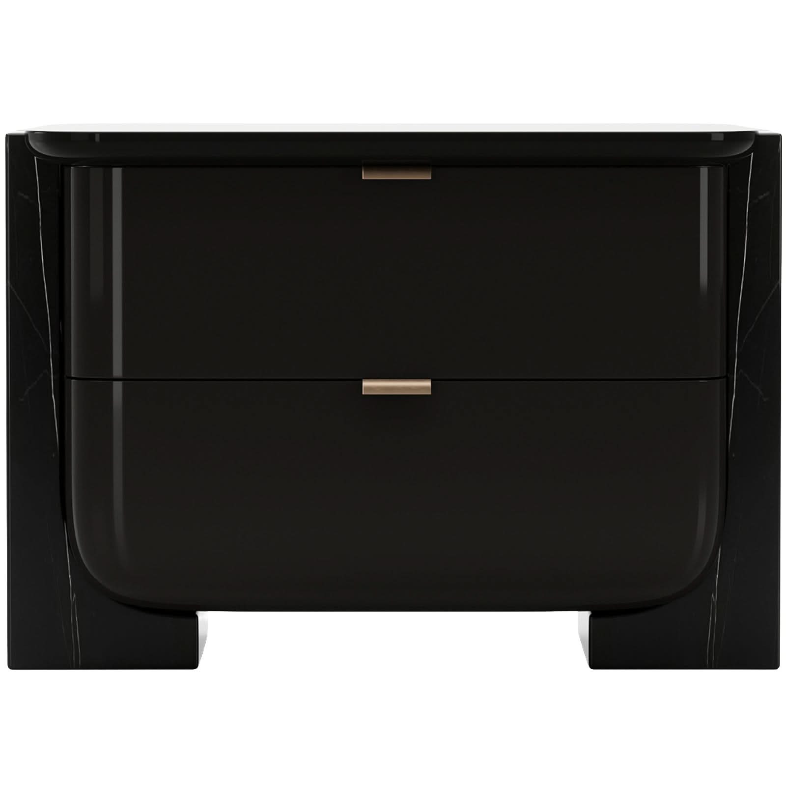 Caracole Overlap Bedside Table in Dark - Large   Nicholas John Interiors