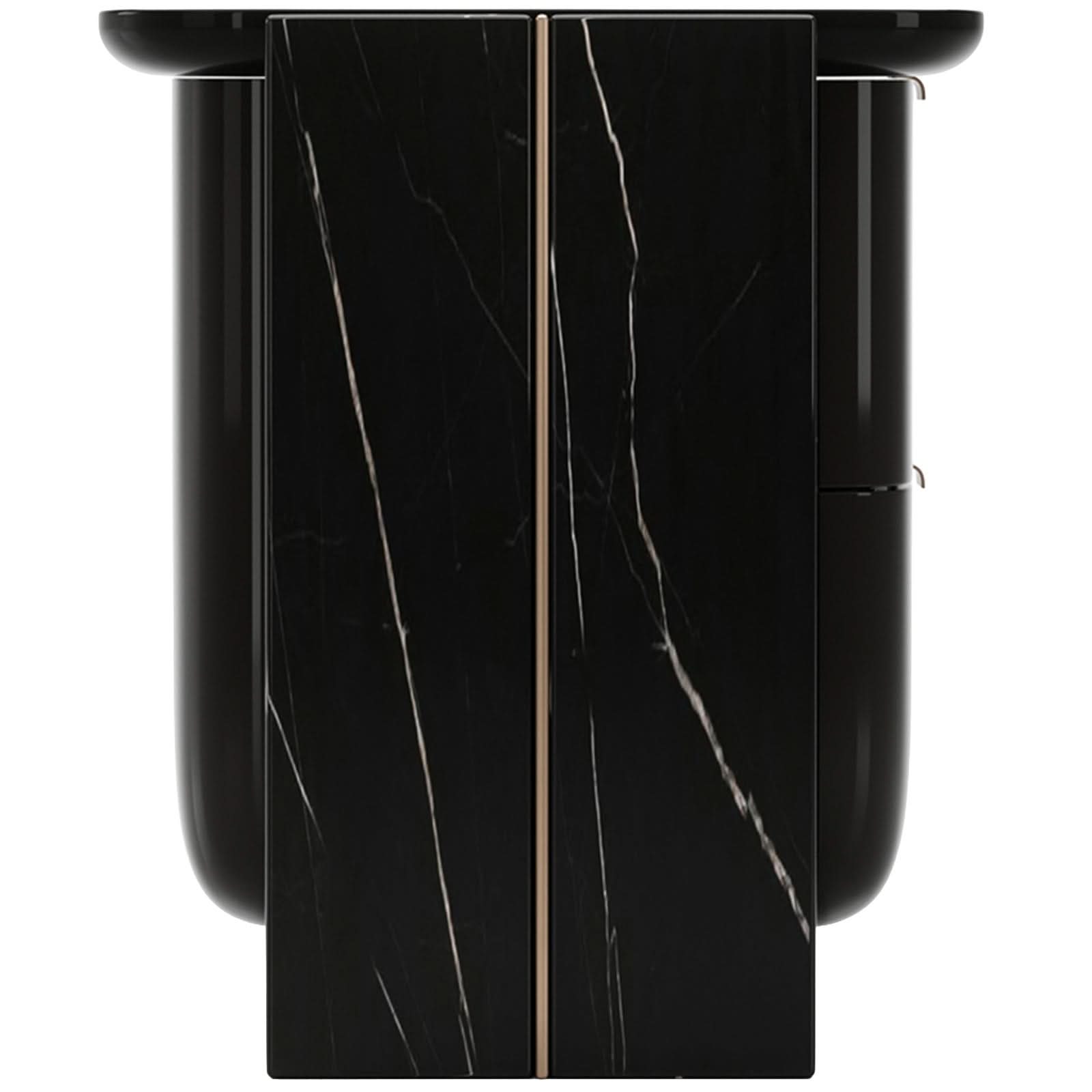 Caracole Overlap Bedside Table in Dark - Large   Nicholas John Interiors