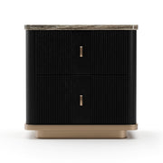 Caracole Rhythm Small Bedside Table in Dark   Nicholas John Interiors
